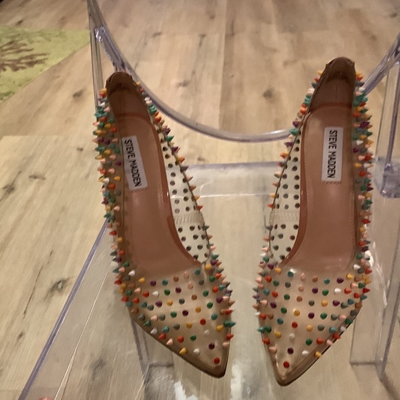 Steve Madden Spiked Colored Pumps - Picture 2 of 6